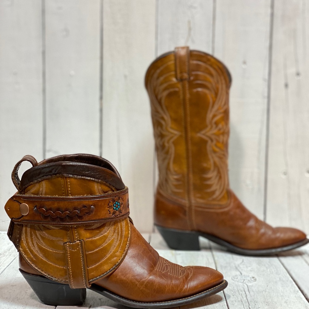 Size 8, Upcycled ACME boots, ankle boots